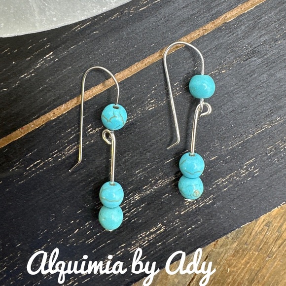 Alquimia Turquoise and Silver Earrings - Picture 1 of 1